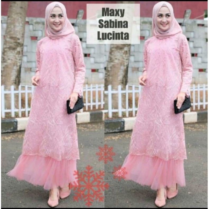 Gamis Sabina Maxy dress / Dress Elegant Maxy / Dress Murah dan Kekinian 2021