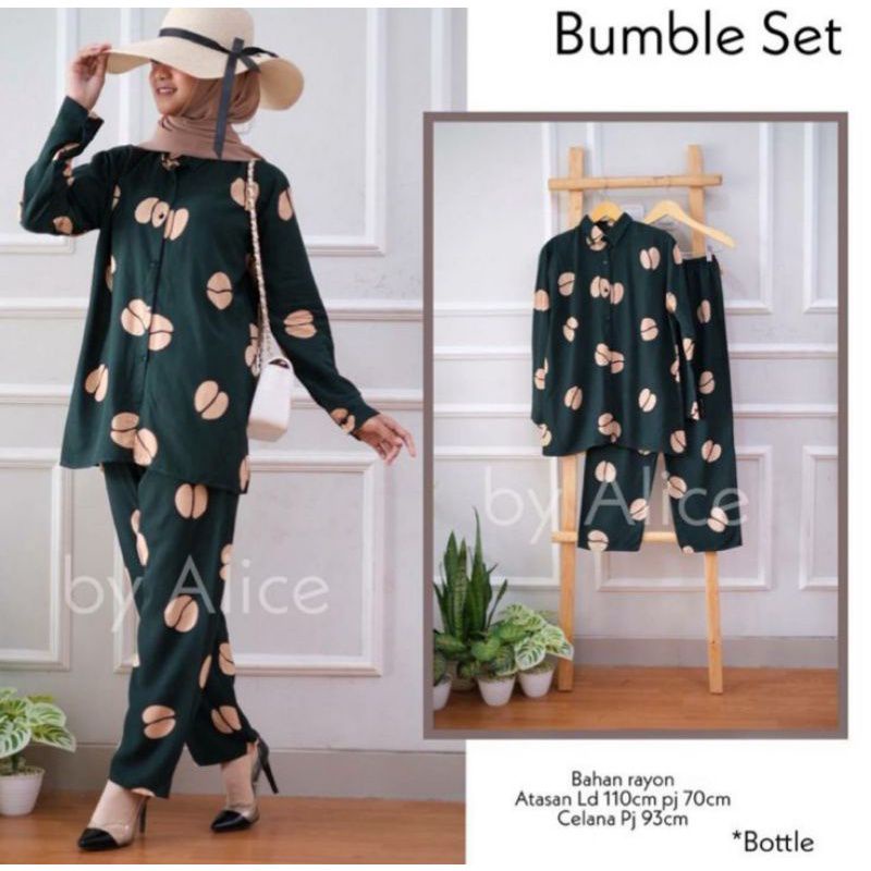 [BISA COD] Setelan Wanita Lengan Panjang One Set Bali Kopi Pecah Robusta Shibori Harga Grosir-3