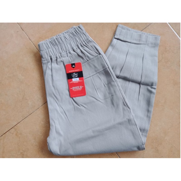 CELANA BAGGY PANTS 7/9 TWILL COMBED PREMIUM MELAR NYAMAN SIZE STANDAR / JUMBO