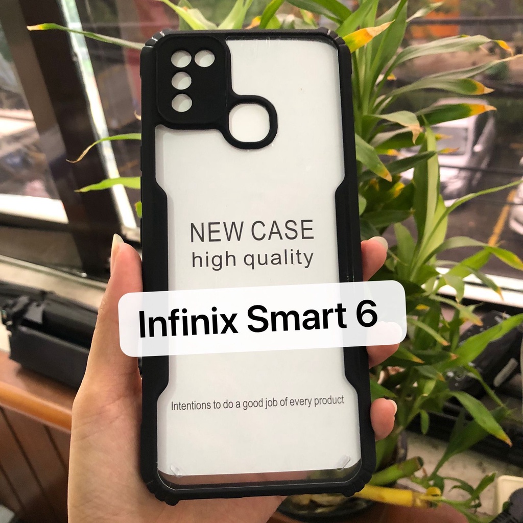 CASE INFINIX SMART 6 SMART 6 PLUS  SMART 6 NFC SMART 5 SOFTCASE SHOCKPROOF TRANSPARAN CAMERA PROTECT CASING