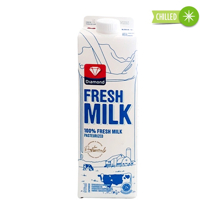 Promo Harga Diamond Fresh Milk Plain 946 ml - Shopee