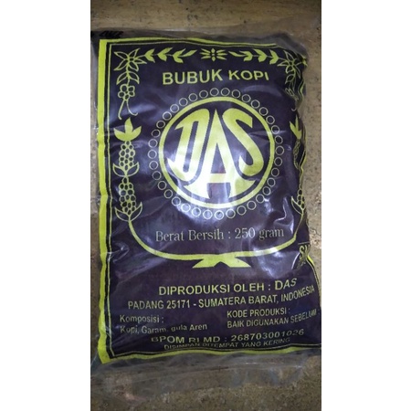 

Kopi bubuk DAS ( Kopi Robusta Sumatera Barat asli 100%) berat bersih 200gram