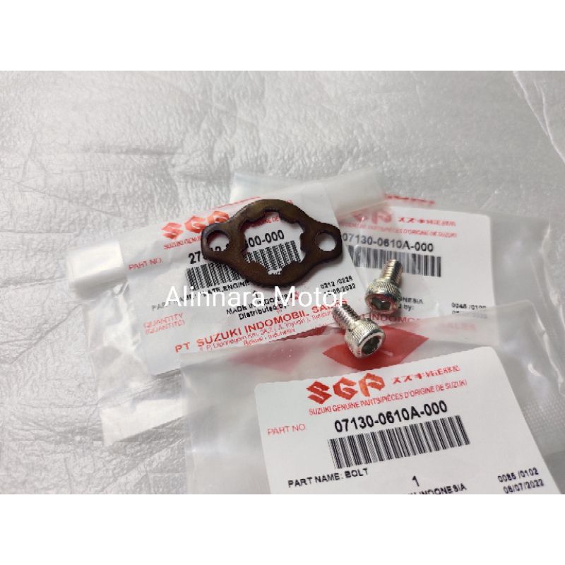 Screw Klem Kunci Gear Depan Satria Fu Karbu Fu Injeksi Plate Lock Sprocket Engine Original SGP