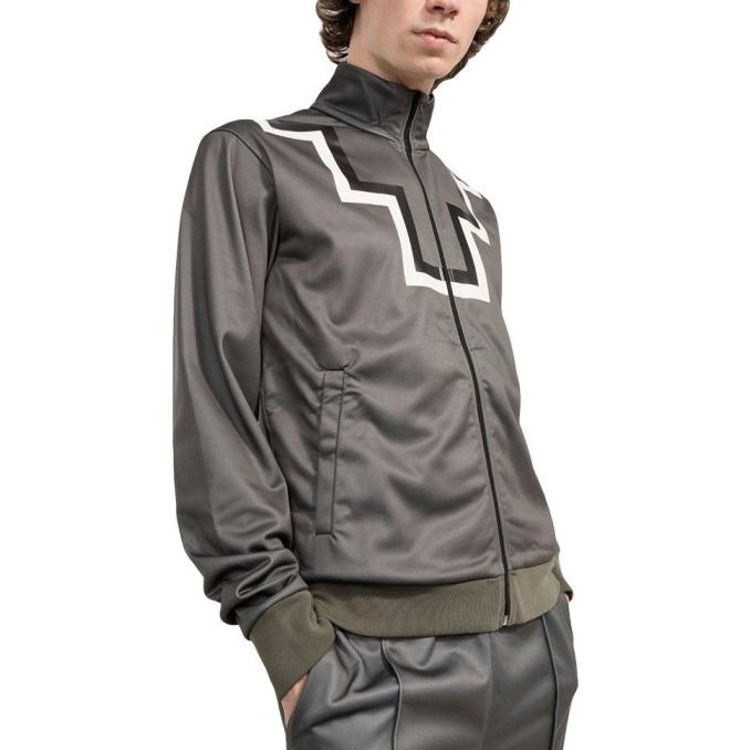 Termurah Marcelo Burlon Rural Cross Slim Track Jacket Army Ecru Man