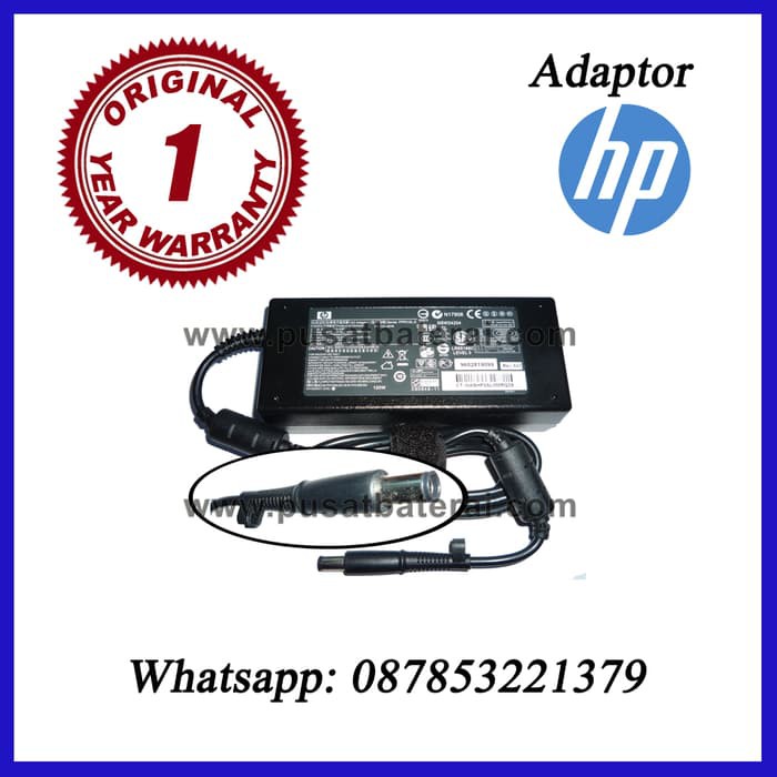 Adaptor Charger Original HP18.5V 6.5A, 7.4*5.0mm PIN