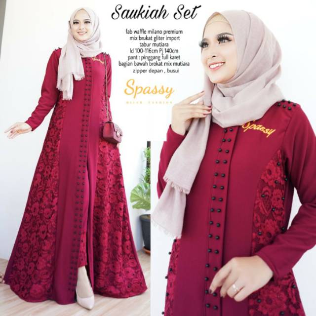 Setelan formal Gamis  brukat gamis  kaos  Gamis  milano 