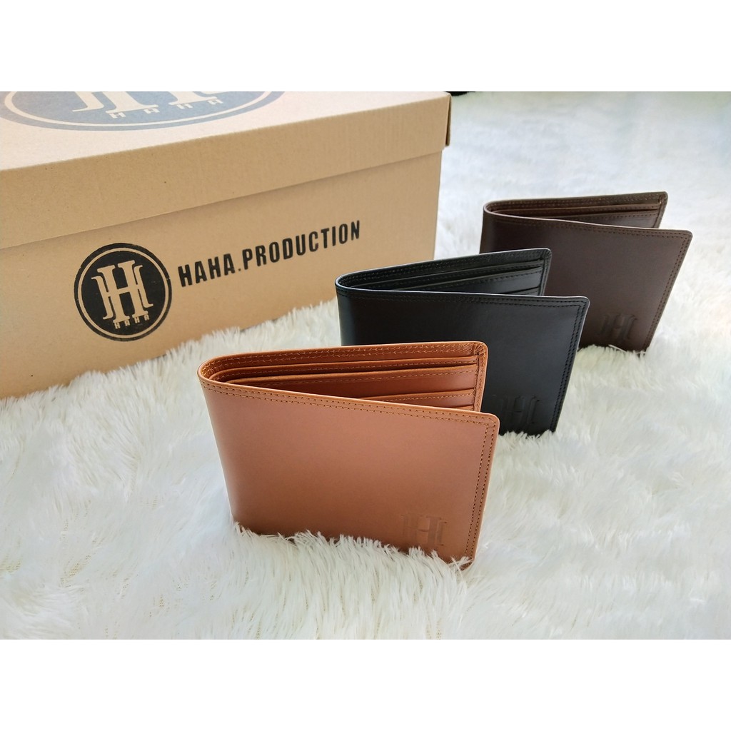 Dompet Kartu Pendek Lipat SMOWALL Bahan Kulit Asli Pria - Originale Leather Wallet