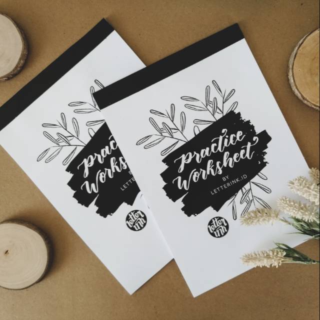 Buku Latihan Lettering - Practice Worksheet Book