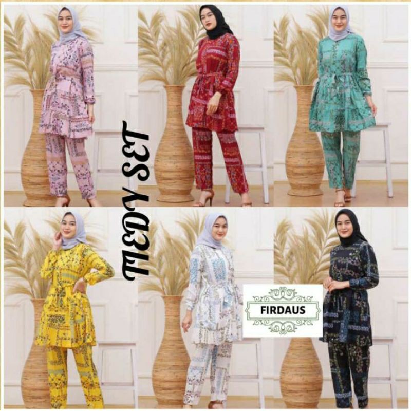 PAJAMAS SET CELANAMUSLIM TIEDY FREINDLY PAJAMAS KEKINIAN PIYAMA SET