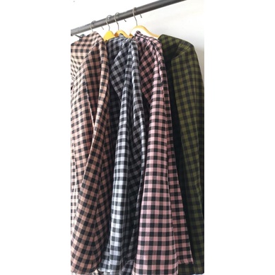 ROK MIDI 7/8 TARTAN  SEMIWOOL  HAURAHELWA/ROK MIDI KOTAK SEMIWOOL