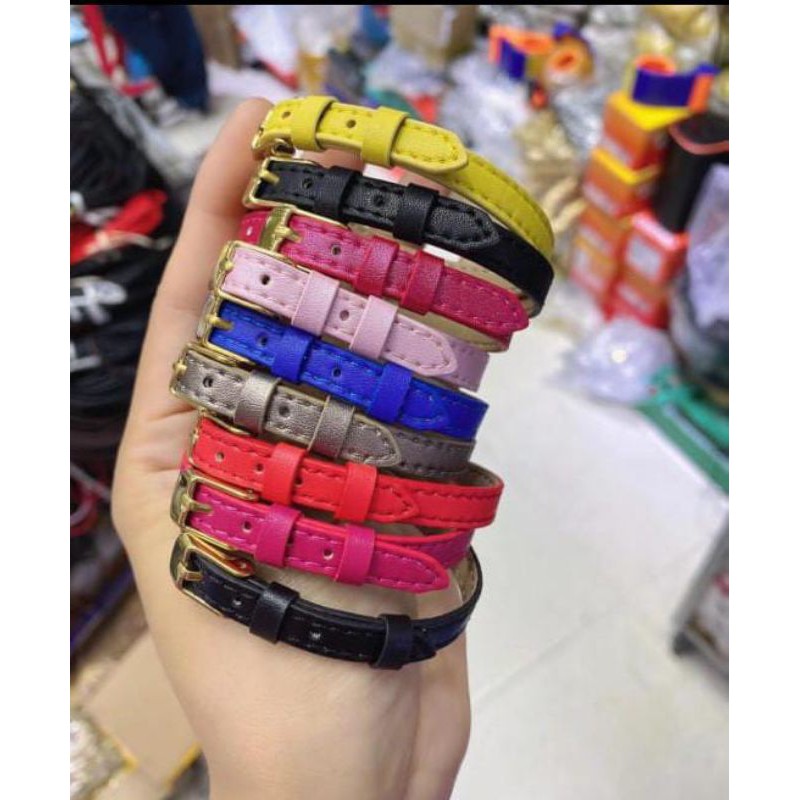 Gelang gesper kulit/ gelang sabuk/ gelang belt