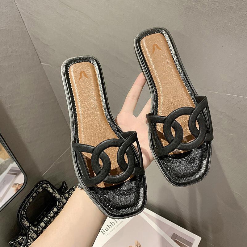 Sandal Slop Wanita Fashion Casual Slip On Trendy Tmall88