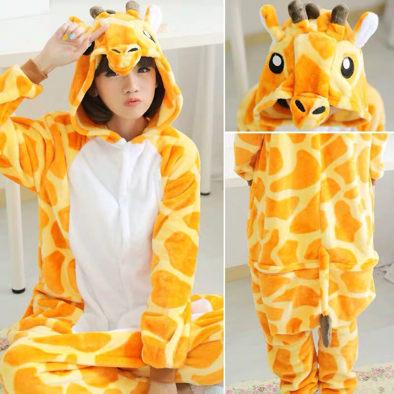 BONEKA KOSTUM ONESIE JERAPAH GIRAFFE PIYAMA COSPLAY