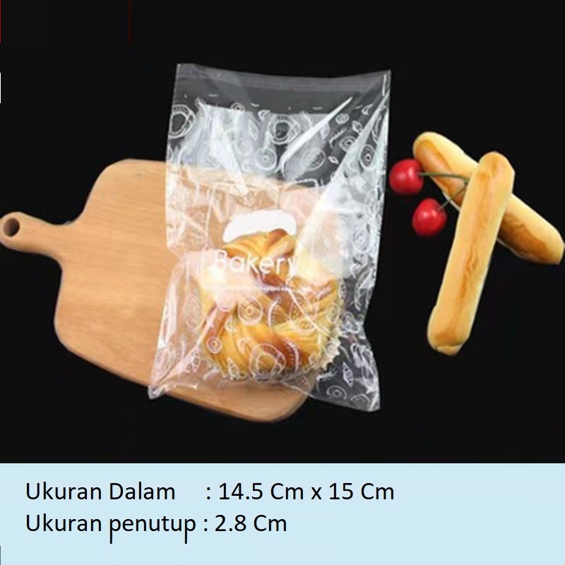 Plastik Roti Bakery Packaging Kue Cake Kering 100Pcs Nastar Cookies