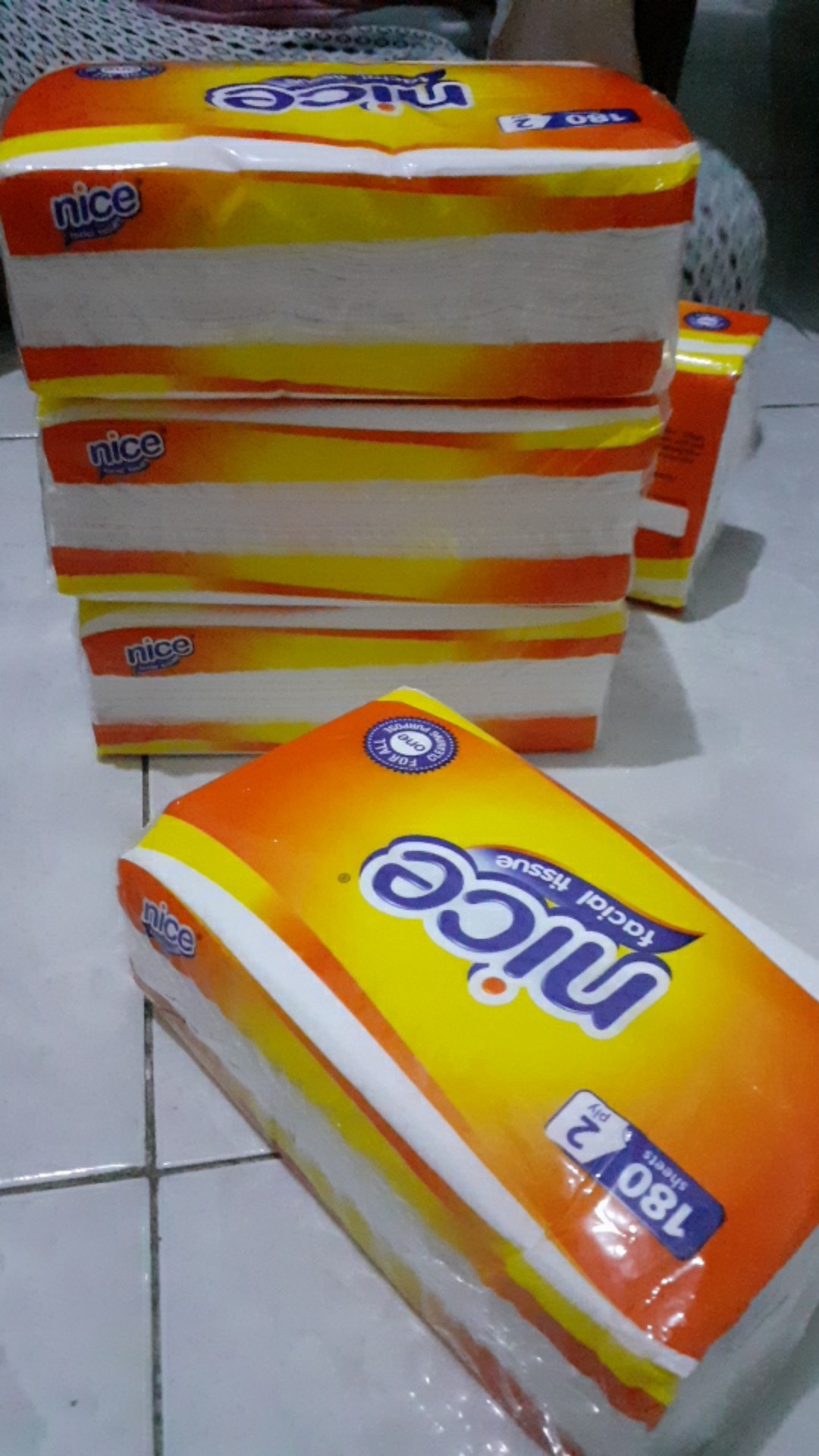 Nice Facial Tissue 180 Sheets [6 Pack]