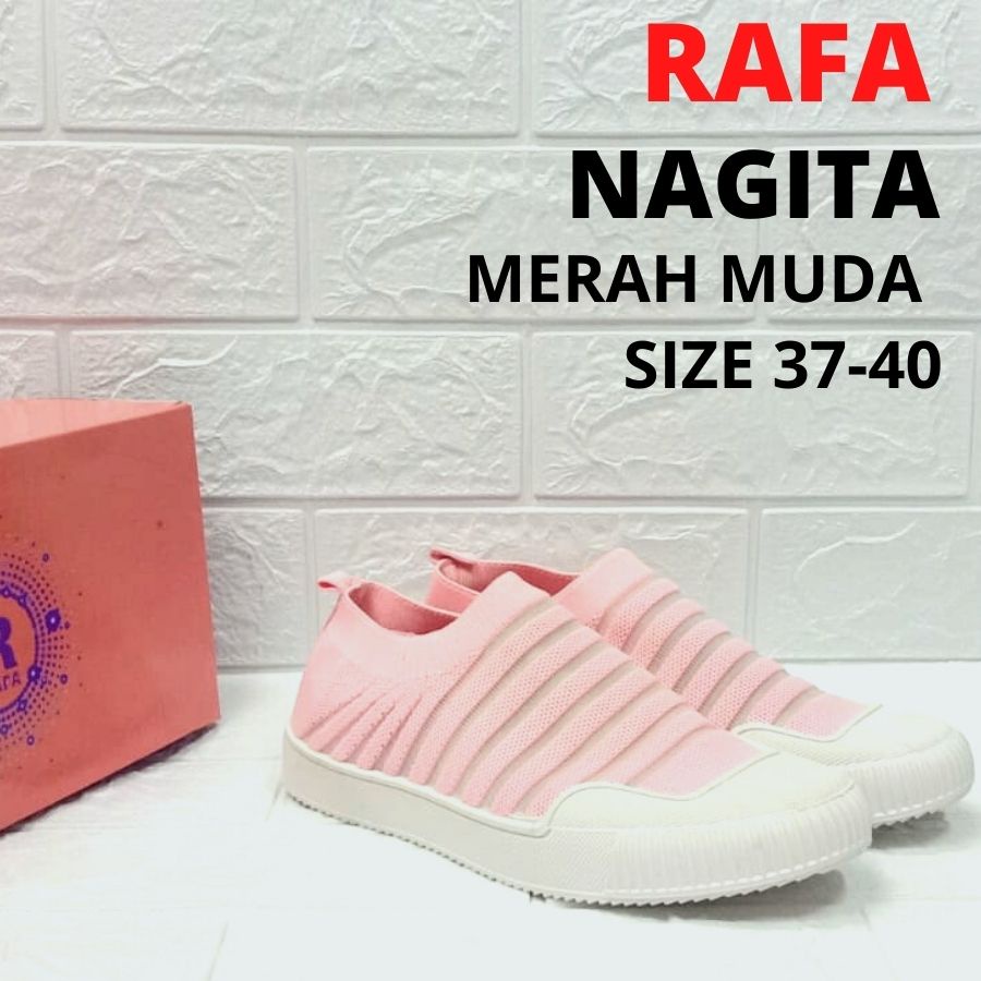 RAFA SEPATU WANITA IMPORT SEPATU FLAT KEKINIAN SEPATU KERJA SNEAKER JALAN-JALAN