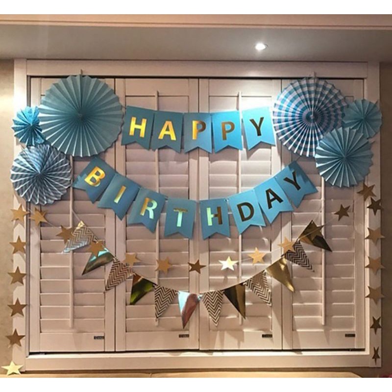 ARIANI1318 PERLENGKAPAN PESTA ULANG TAHUN TULISAN DINDING HAPPY BIRTHDAY