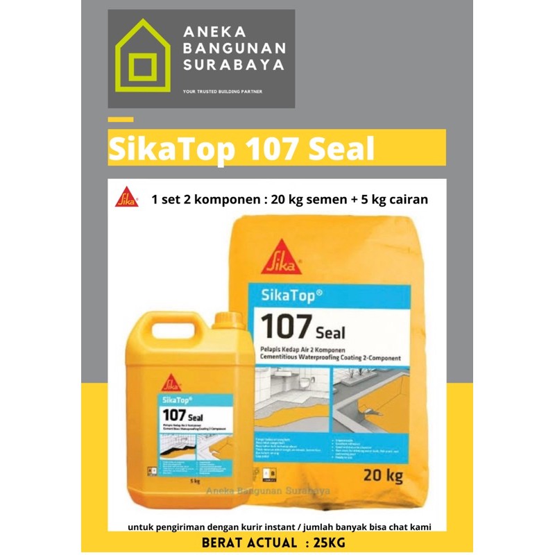 Sika Top 107 pelapis anti bocor 2 komponen (1 set 20kg+5kg) sikatop non instant