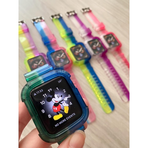 GLACIER IWATCH STRAP RAINBOW 2TONE IWATCH SERIES 1 - 6 !! UKURAN 38mm 40mm 44mm