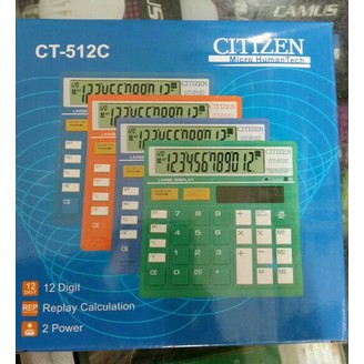 Alat Menghitung Kalkulator Citizen CT-512C 12 Digit Warna Ciamik Murah