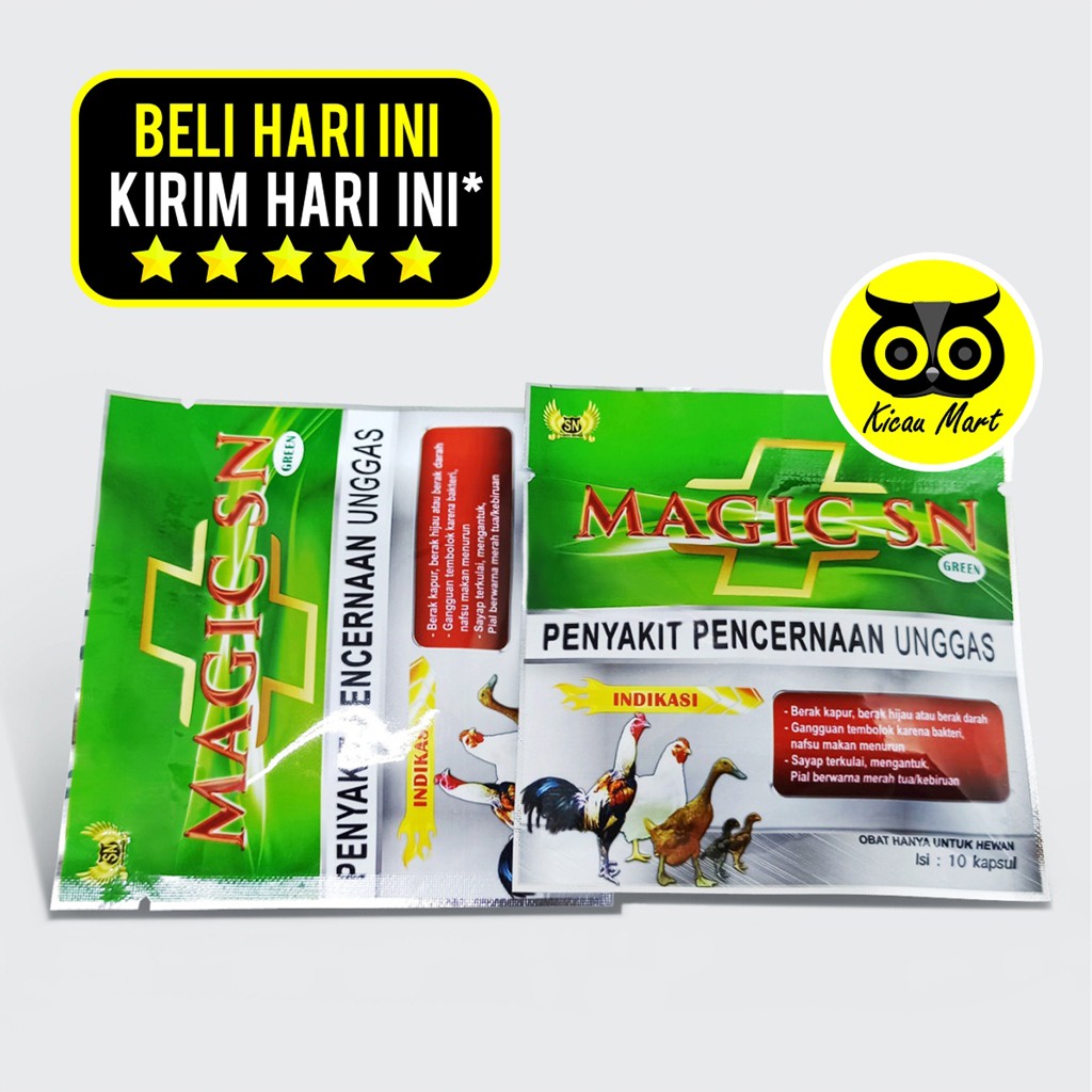 MAGIC SN HIJAU SASANA NGAPAK OBAT AYAM SNOT KURUS DIARE FLU BURUNG SAKIT PENCERNAAN LEMAS LESU MGCHJ