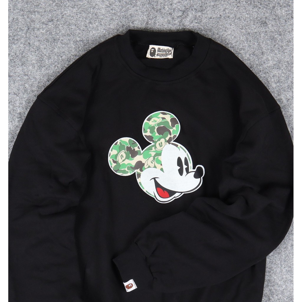 JAKET SWEATER CREWNECK DISNEY MICKEY CARTOON UNISEX PREMIUM QUALITY