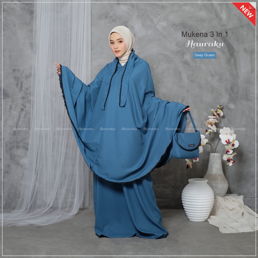 Mukena Dewasa 3 In 1 Traveling Katun Premium