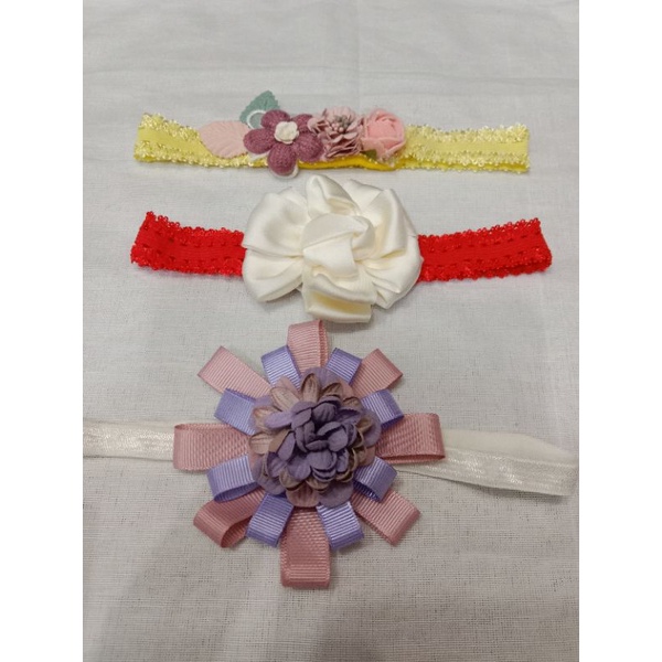 bando anak / bando bayi 3pcs / bandana bayi impor / headband / bando bayi