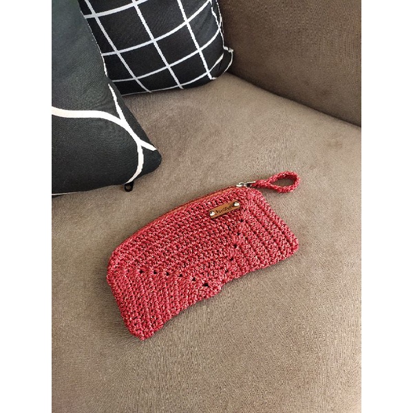 pouch rajut orami flaminggo