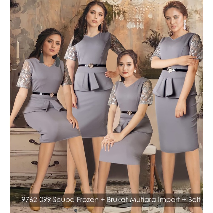 mamabebe' Dress scuba brukat mutiara 9762