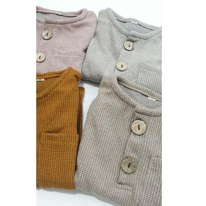 Paket Ekslusif--KIANO SET WAFFLE UNIQLO setelan anak baju pendek anak