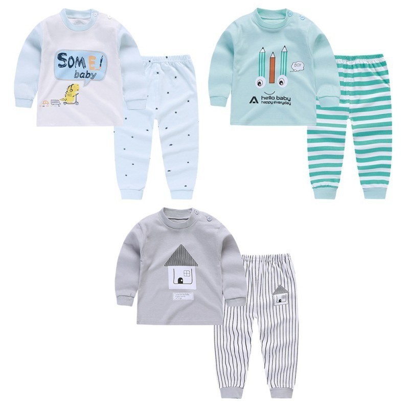 Setelan Kaos T Shirt Katun Lembut Bayi Laki laki Setelan Kaos T Shirt Katun Lembut Bayi Laki laki
