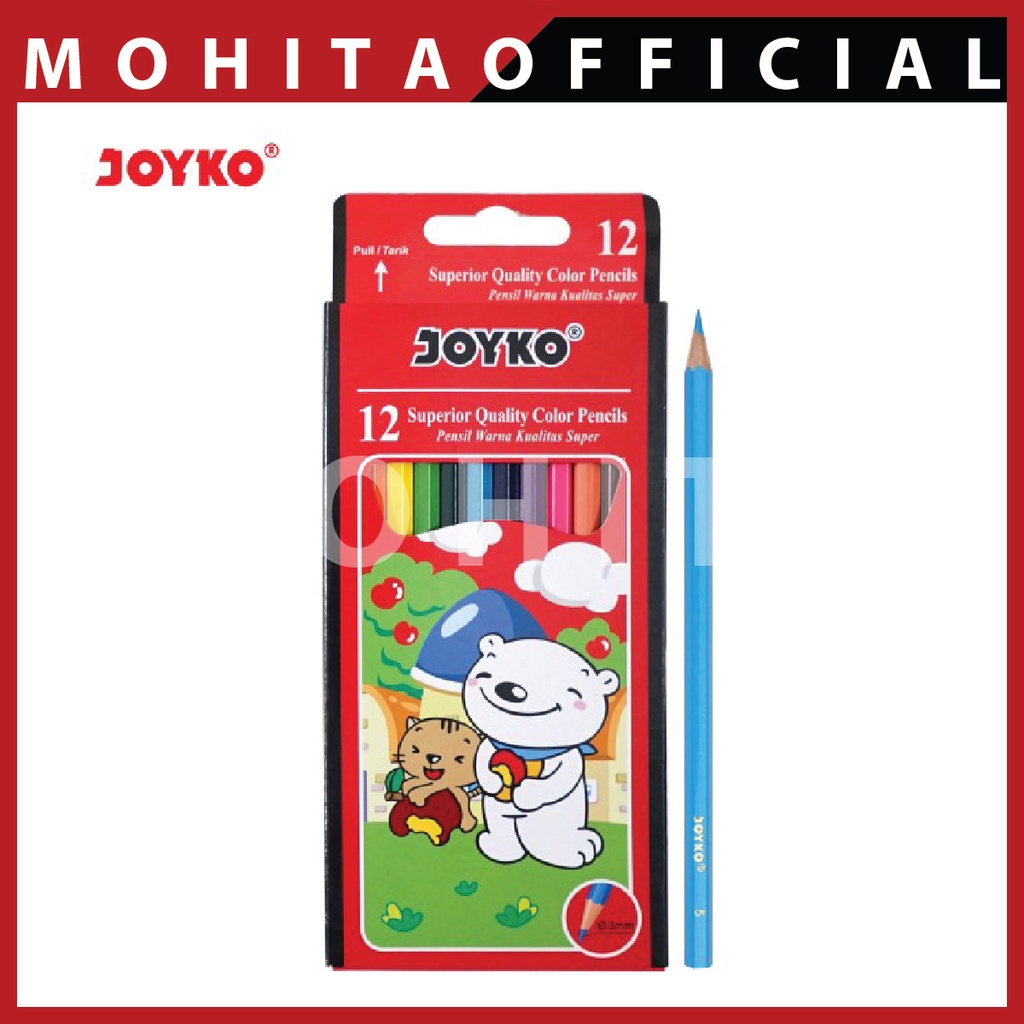 pensil warna joyko/pensil warna panjang/pinsil warna joyko/pensil warna/pinsil warna/pensil warna le