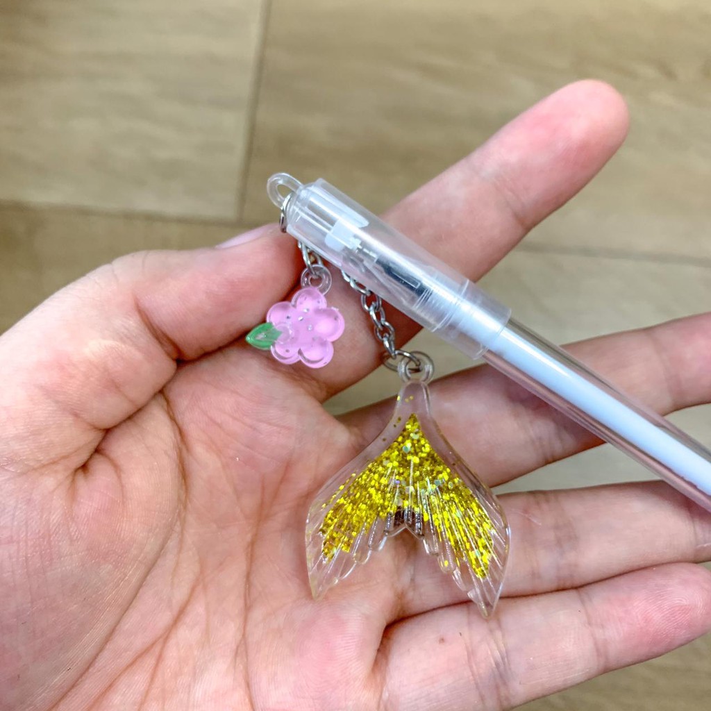 PEN GANTUNGAN EKOR MERMAID PULPEN GANTUNGAN WARNA UNIK IMPORT TERMURAH READY GROSIR COD BEST QUALITY-3
