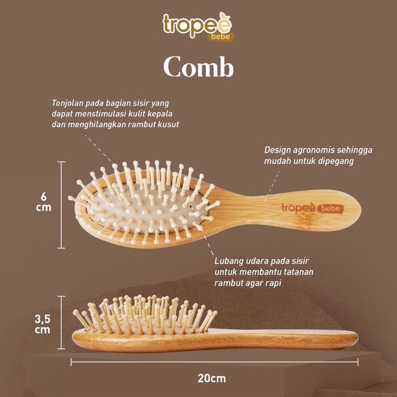 Tropee Bebe - Sisir Bamboo