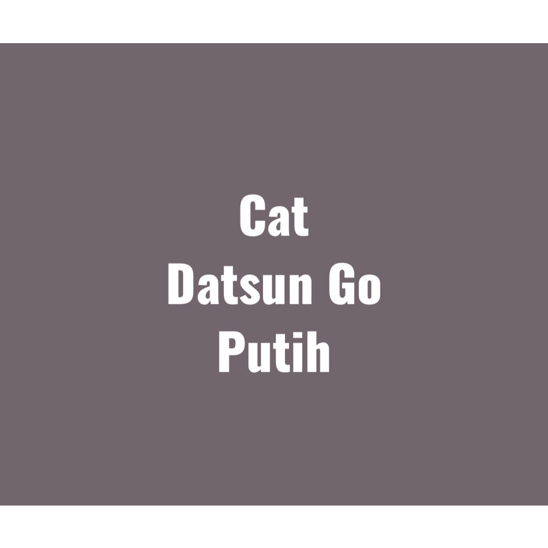 Cat Datsun Go Putih