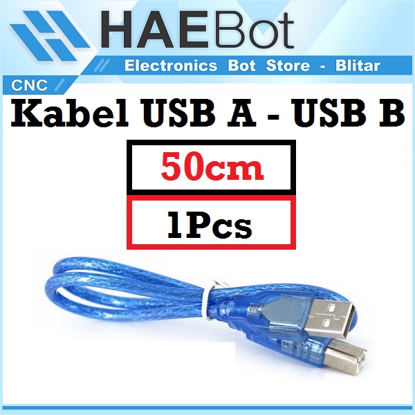 [HAEBOT] Kabel Arduino USB A to B Printer 50cm Uno Dip Smd R3 Board Penghubung Konektor Wire