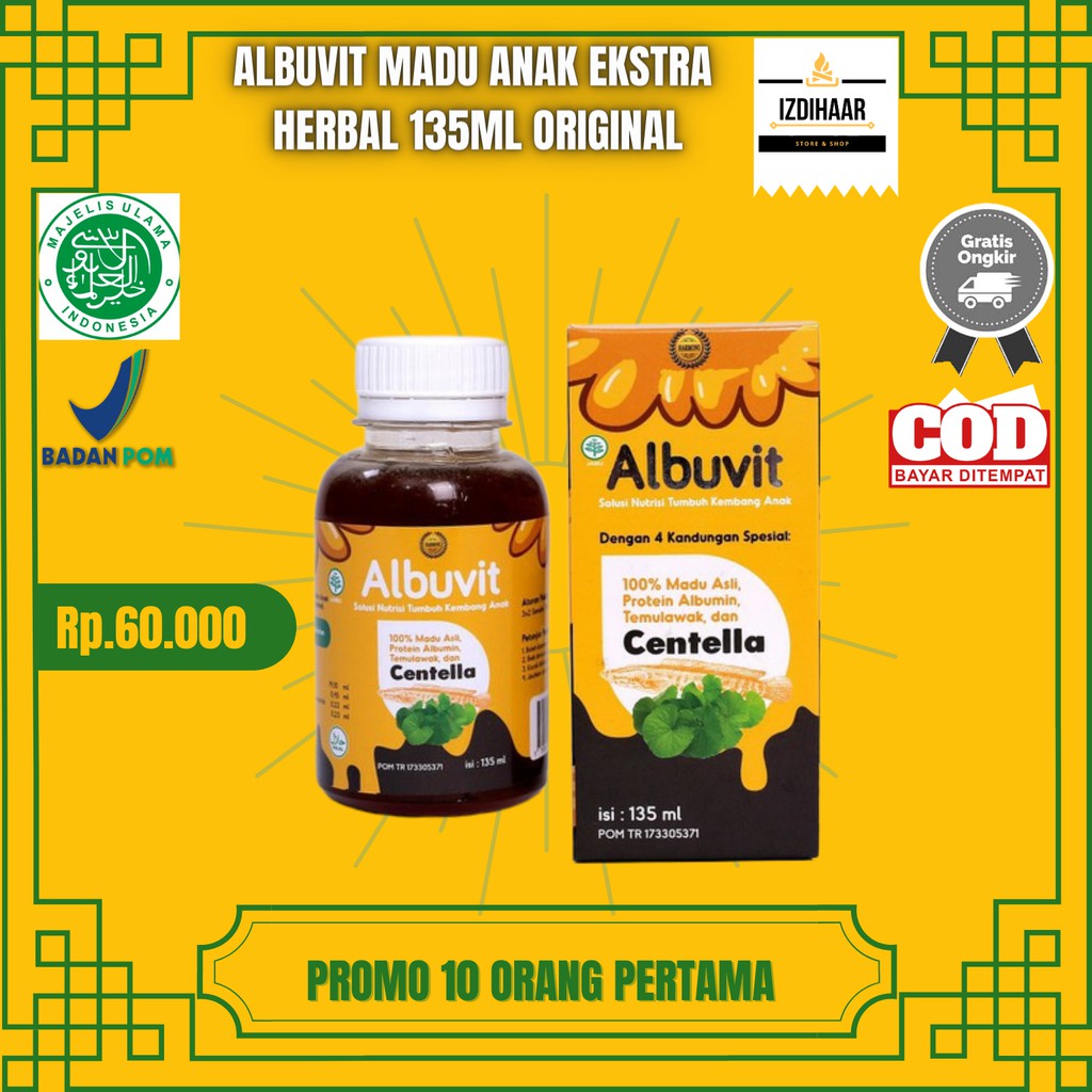 

Madu Anak Albuvit 135ml Madu Solusi Untuk Tumbuh Kembang Anak ALBUVIT / Albuvit Promo