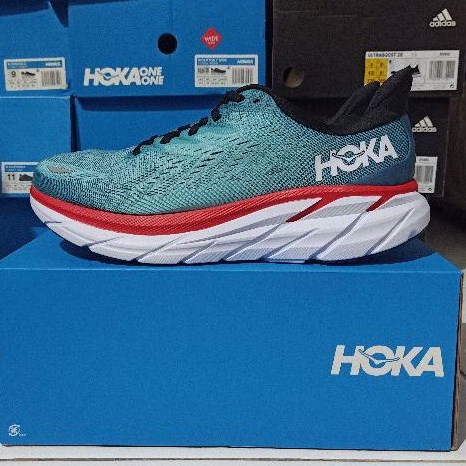 SEPATU LARI PRIA HOKA ONE ONE CLIFTON 8 WIDE 2E AQUARELLE ORIGINAL