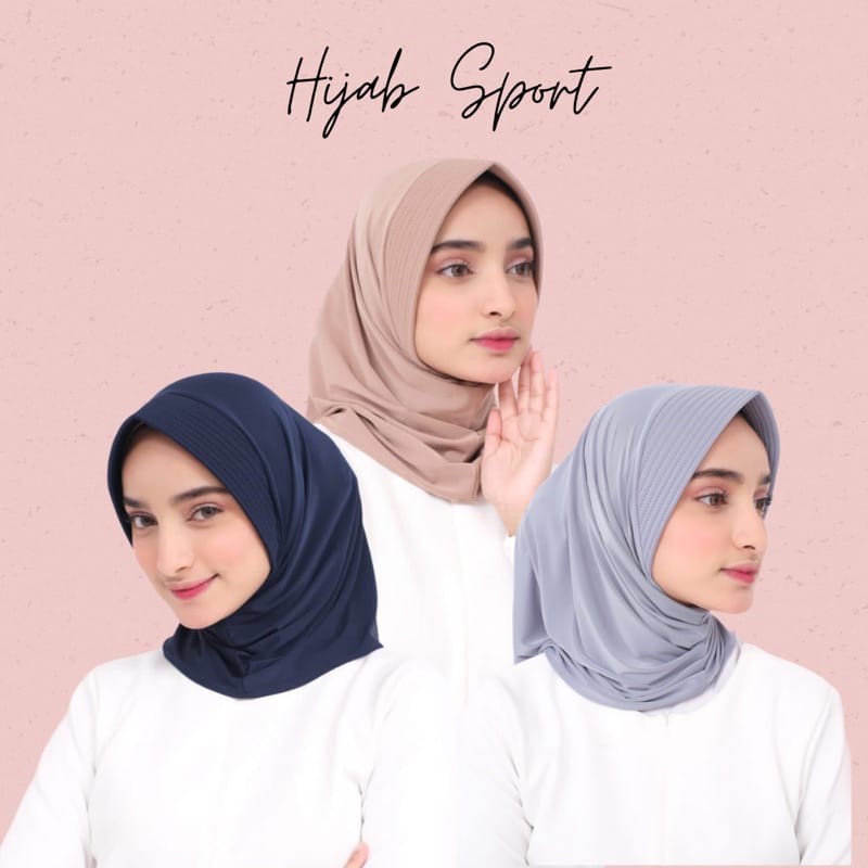 Jilbab Sport Jersey Premium | Hijab Instan Sporty Jersey High Quality