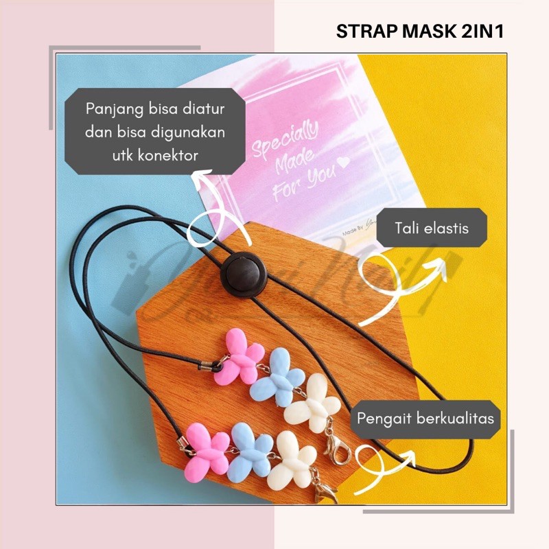 Strap mask 2in1 strap masker 2 in 1 konektor masker connector mask hijab tali masker 2 fungsi