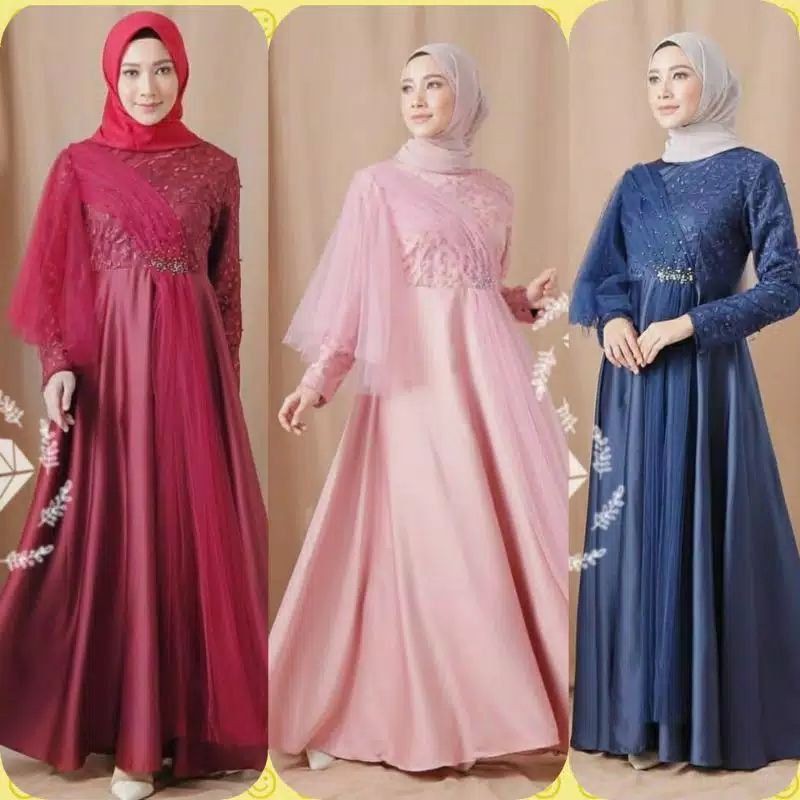 MAXY GAMIS DRESS MUSLIM RISMAULI BRUKAT VELVET