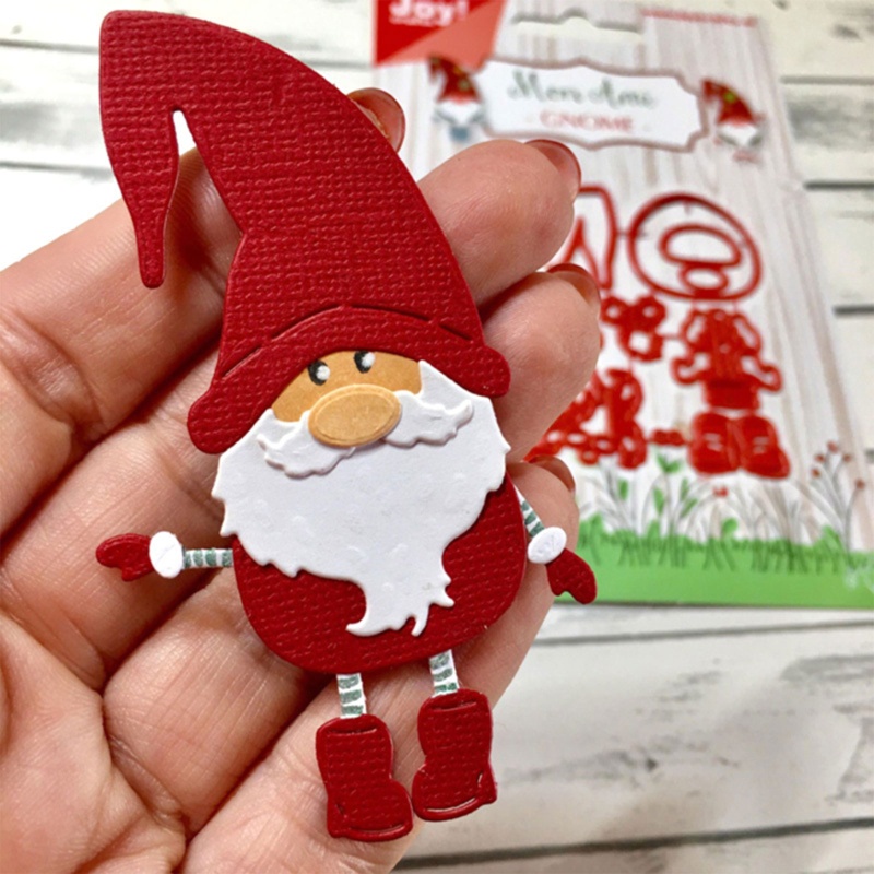 Cetakan Stensil Cutting Dies Motif Santa Claus Bahan Metal Baja Karbon Untuk Scrapbook / Craft DIY