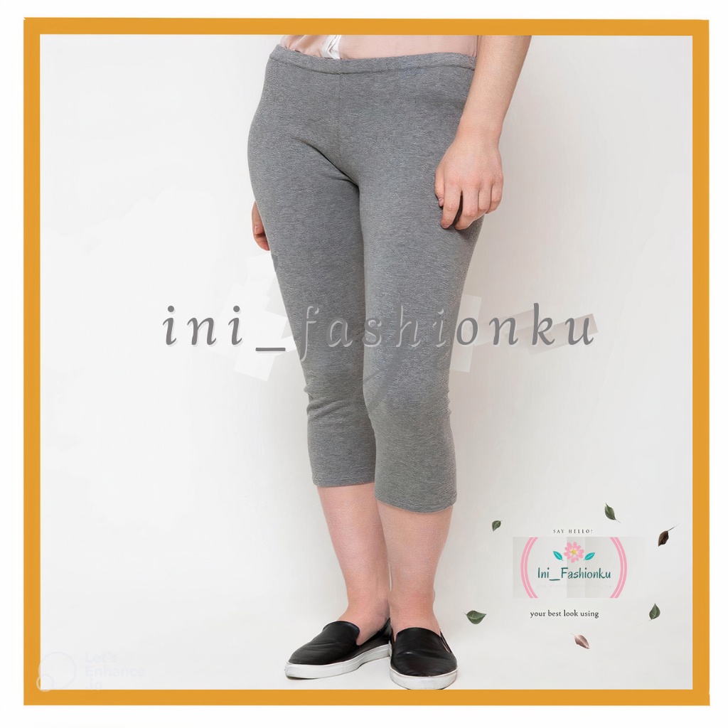 ( BISA COD ) Legging Pendek Soft Rayon 3/4 Premium Leging Kaos Pendek Lejing Kaos Standar Jumbo MURAH BISA GROSIR