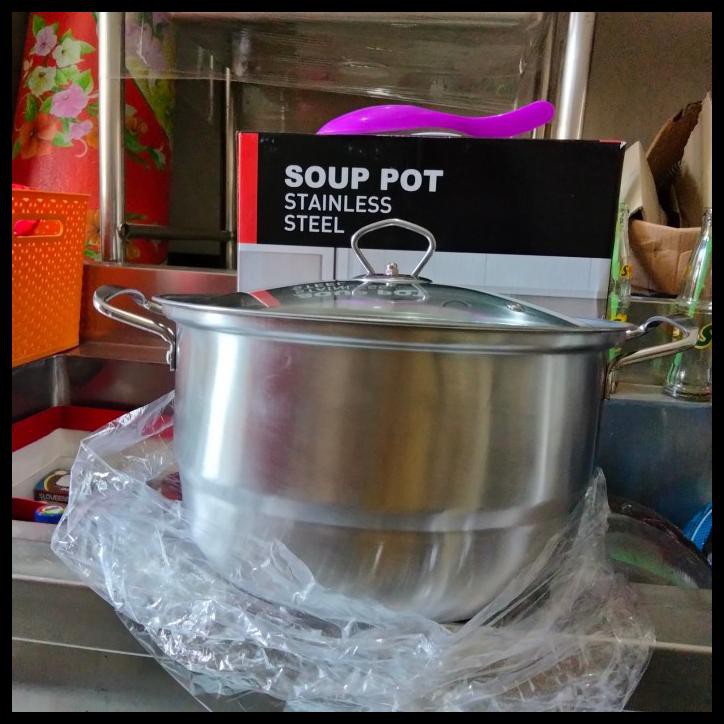 Panci Steamer Panci Kukus Nasi Stainless + Centong Nasi