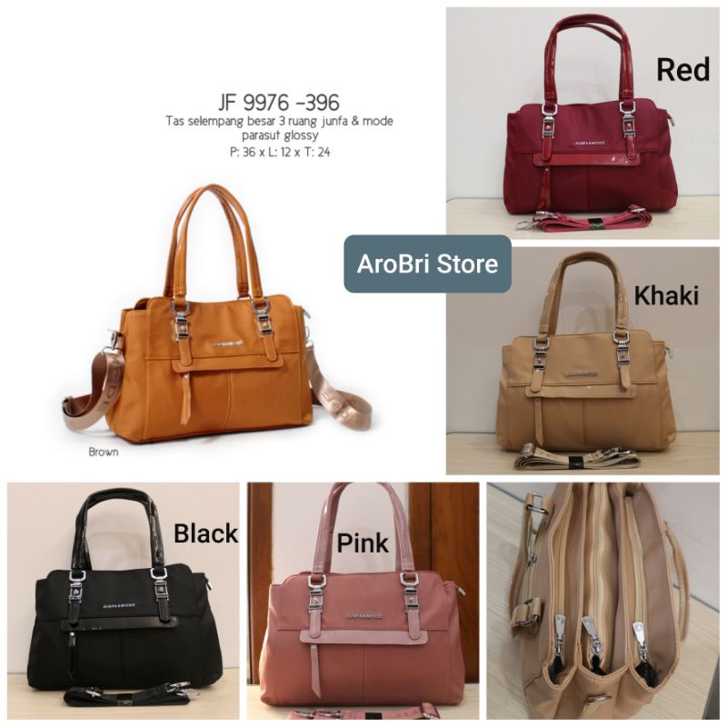 Tas selempang bahu merk junfa JF 9976 -396 ukuran besar 3 ruang