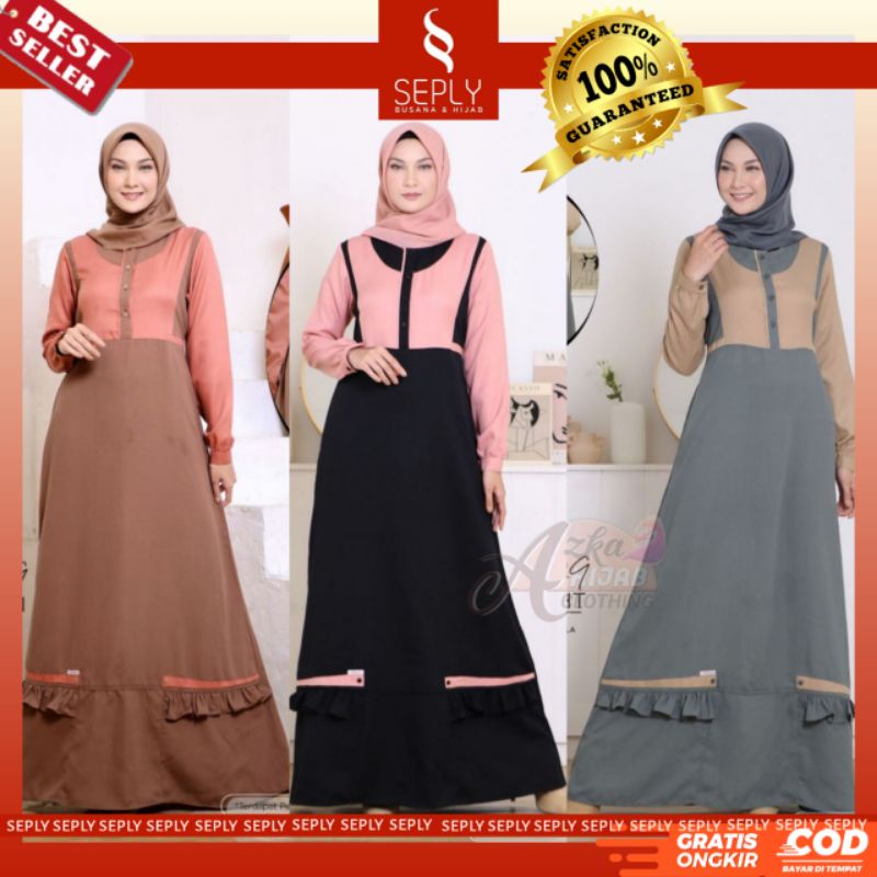 BAJU GAMIS TERBARU 2021 / GAMIS SEPLY MEYRA 19 23 29 / GAMIS SIMPLE ELEGAN / GAMIS MODERN / DRESS MU