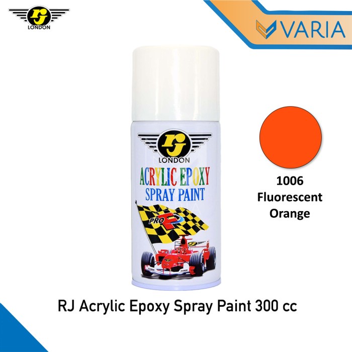 Cat RJ London Acrylic Epoxy Spray Paint 300 cc Fluorescent Orange 1006