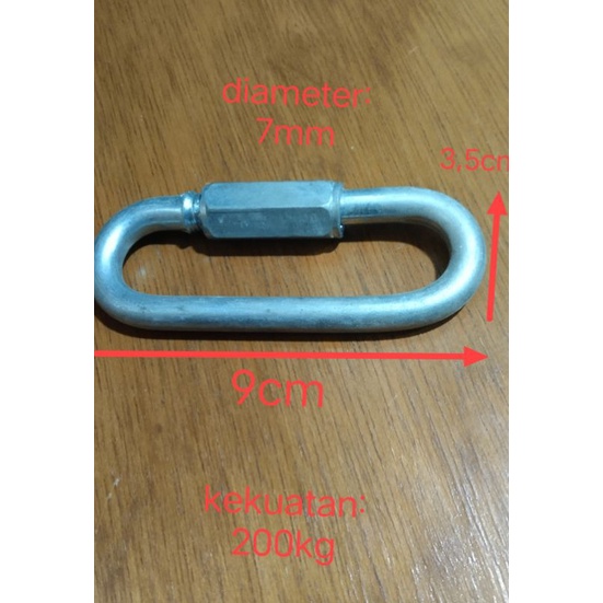 karabiner srew baut pengunci