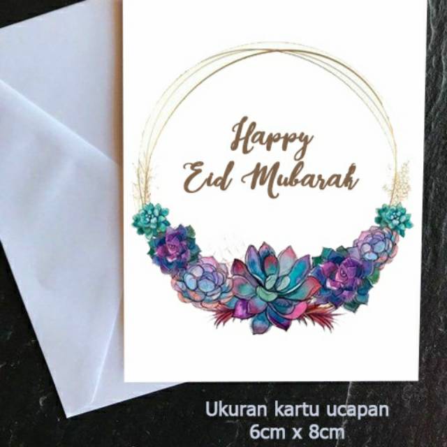 

Kartu Ucapan Lebaran Floral Ungu Bonus Amplop Murah Surabaya